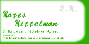 mozes mittelman business card